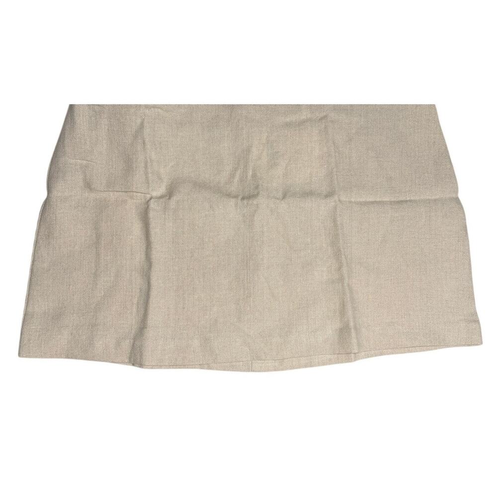 NWT Rumer Avalon Linen High Waist Tie Wrap Mini Skirt Back Zip Up S Natural - Picture 4 of 15